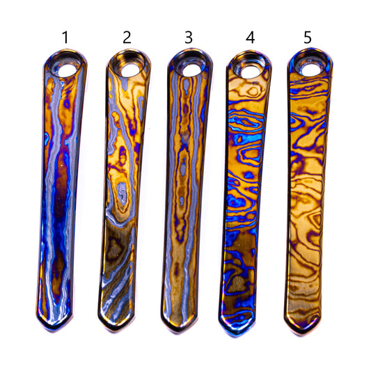 Chris Reeves Knives (CRK)  Polished Timascus Pocket Clips