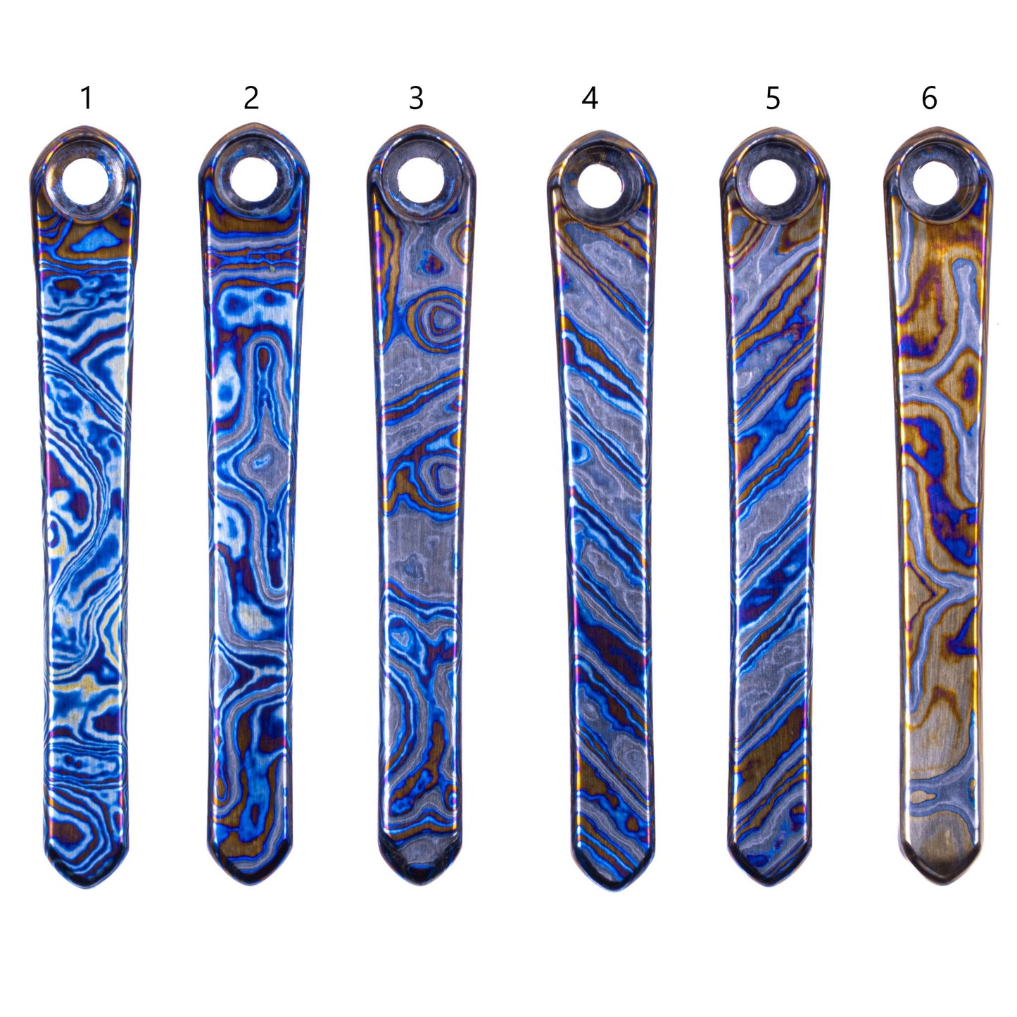 Chris Reeves Knives (CRK)  Polished Timascus Pocket Clips