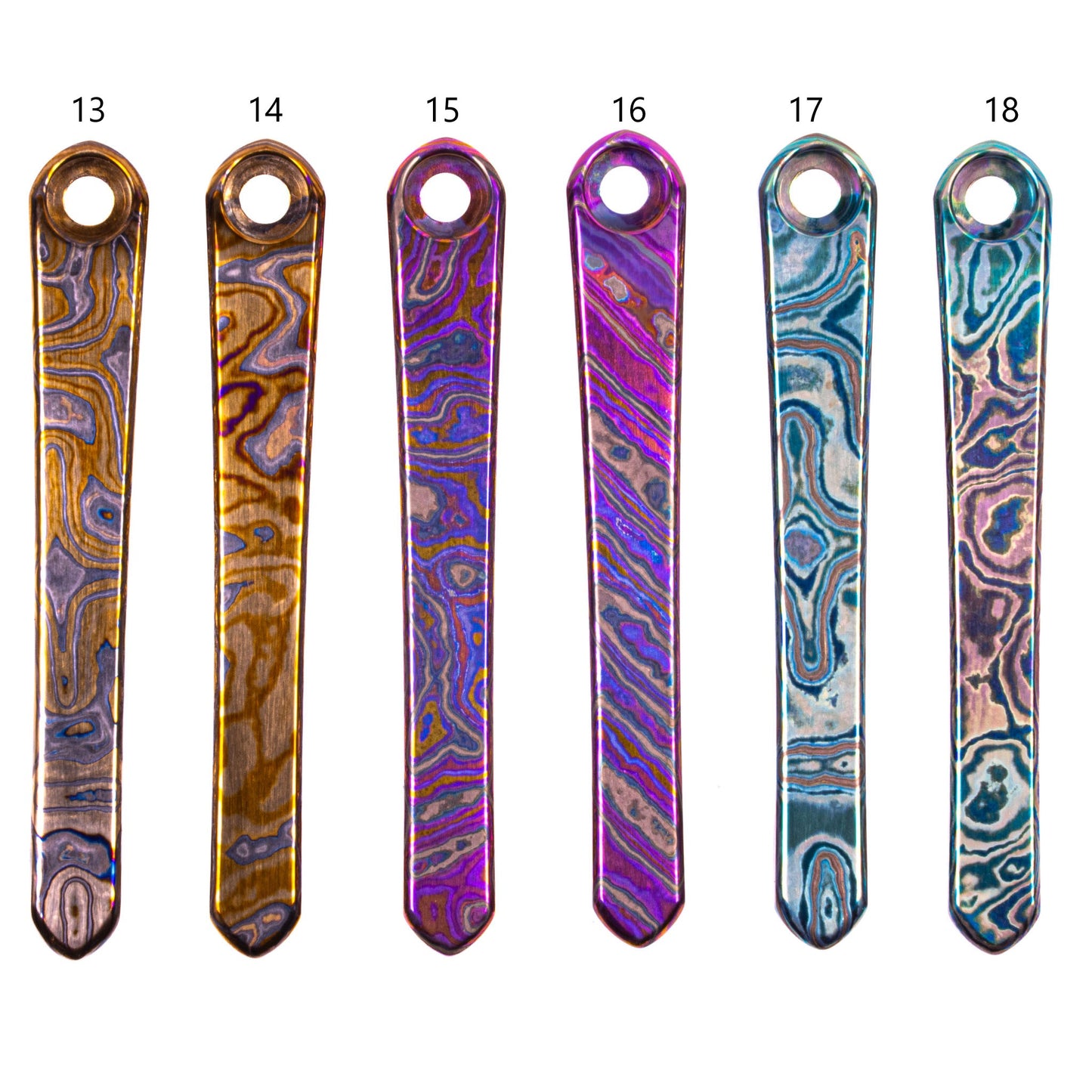 Chris Reeves Knives (CRK)  Polished Timascus Pocket Clips