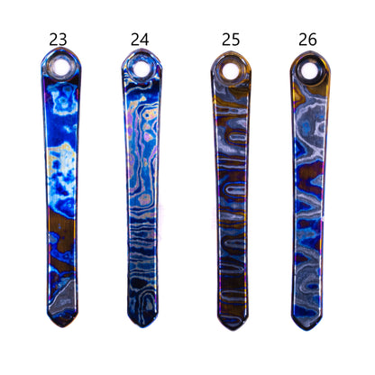 Chris Reeves Knives (CRK)  Polished Timascus Pocket Clips