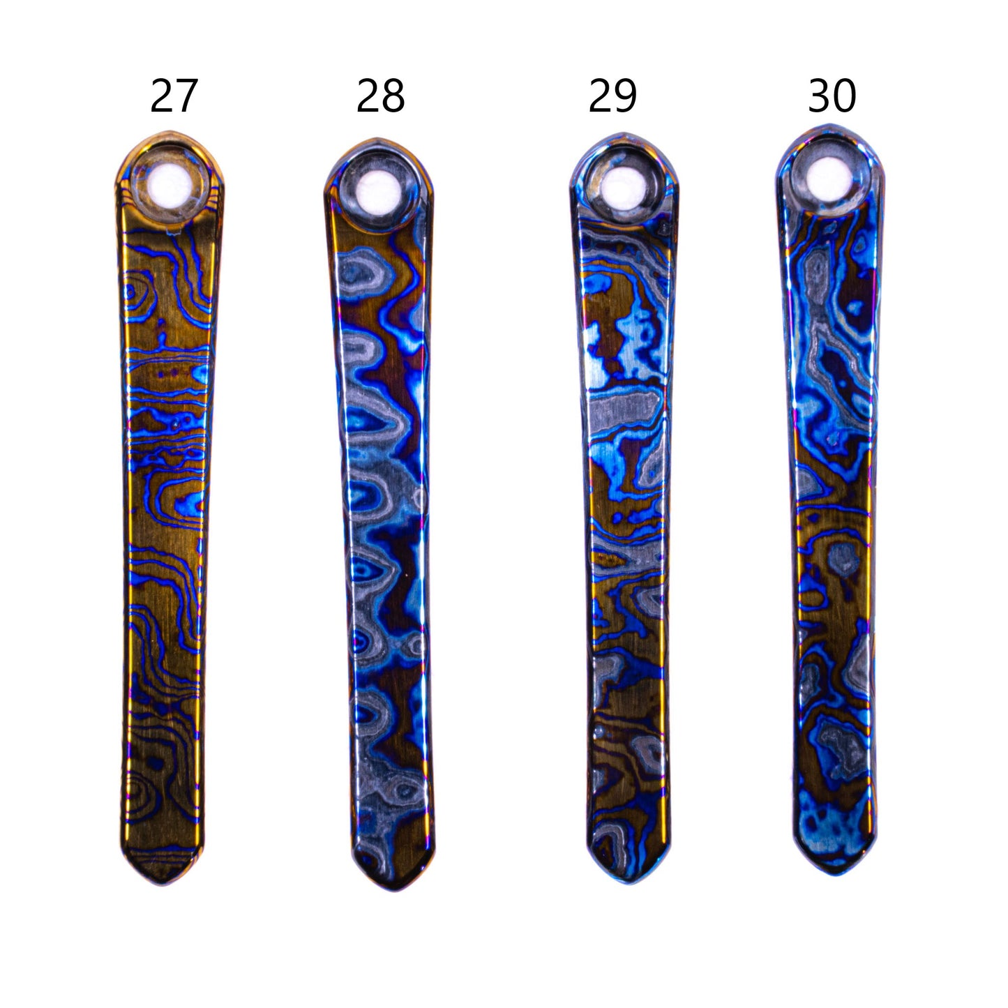 Chris Reeves Knives (CRK)  Polished Timascus Pocket Clips