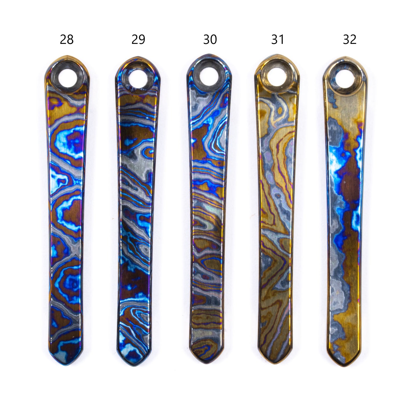 Chris Reeves Knives (CRK)  Polished Timascus Pocket Clips