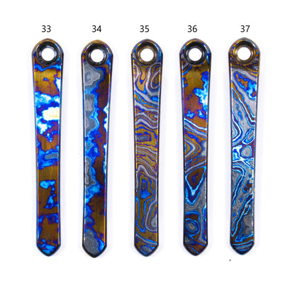 Chris Reeves Knives (CRK)  Polished Timascus Pocket Clips