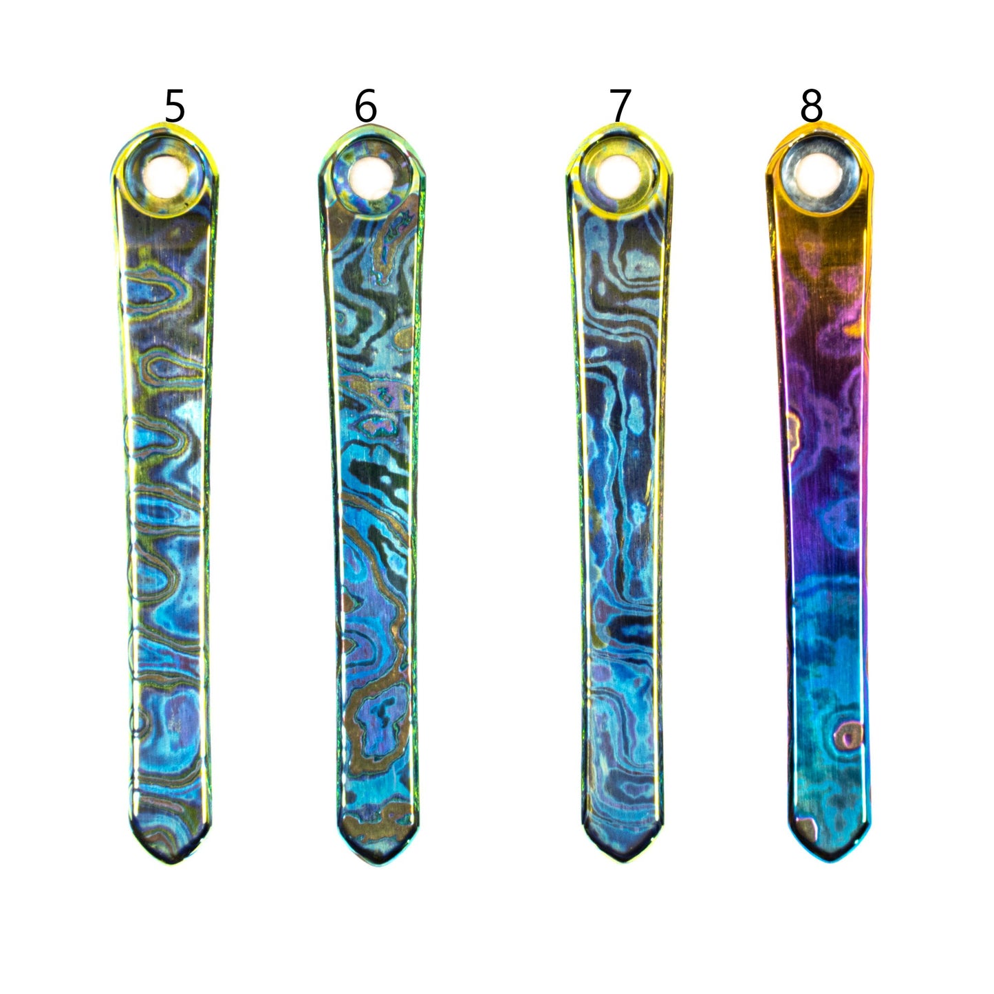 Chris Reeves Knives (CRK)  Polished Timascus Pocket Clips