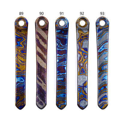 Chris Reeves Knives (CRK)  Polished Timascus Pocket Clips