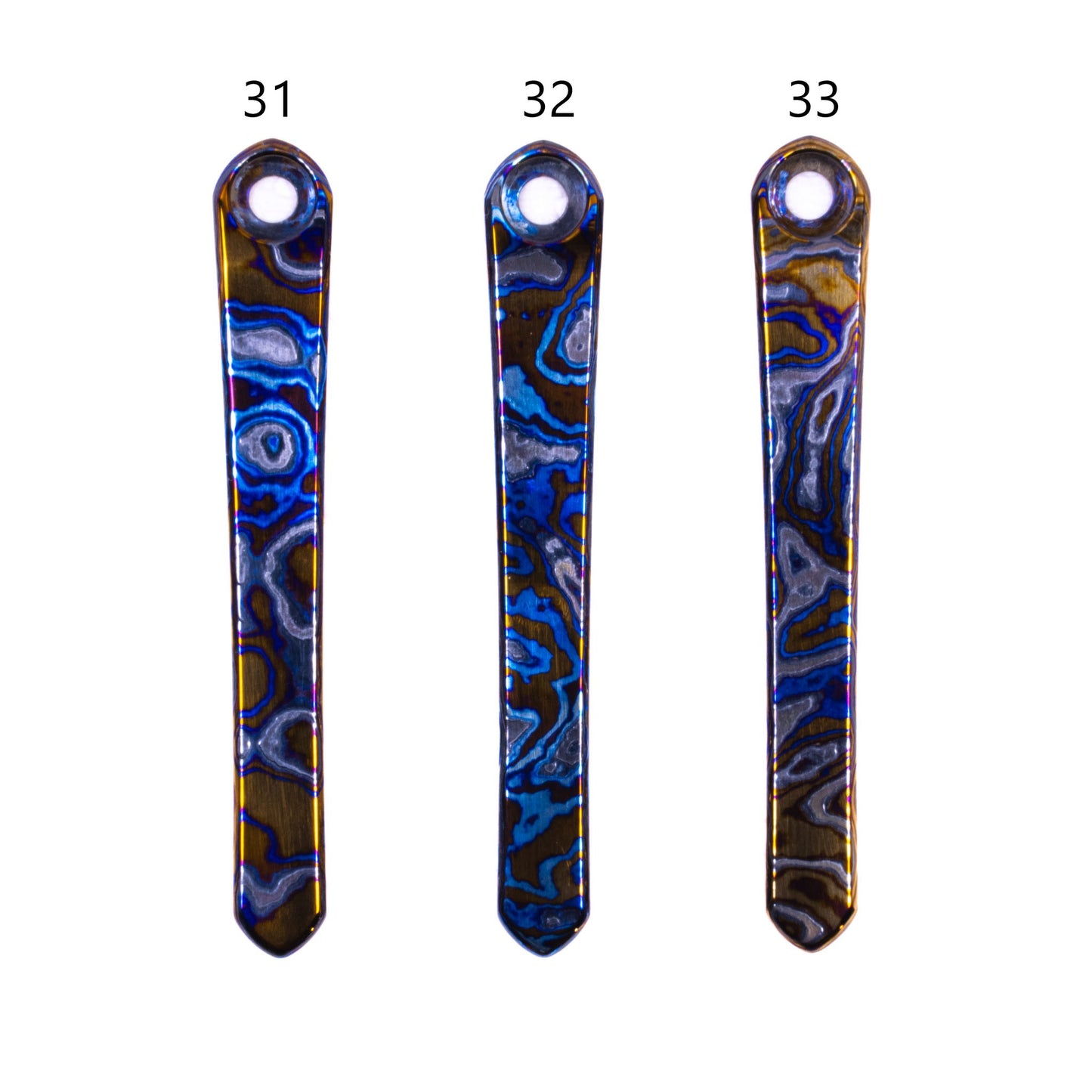 Chris Reeves Knives (CRK)  Polished Timascus Pocket Clips