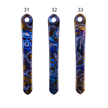 Chris Reeves Knives (CRK)  Polished Timascus Pocket Clips