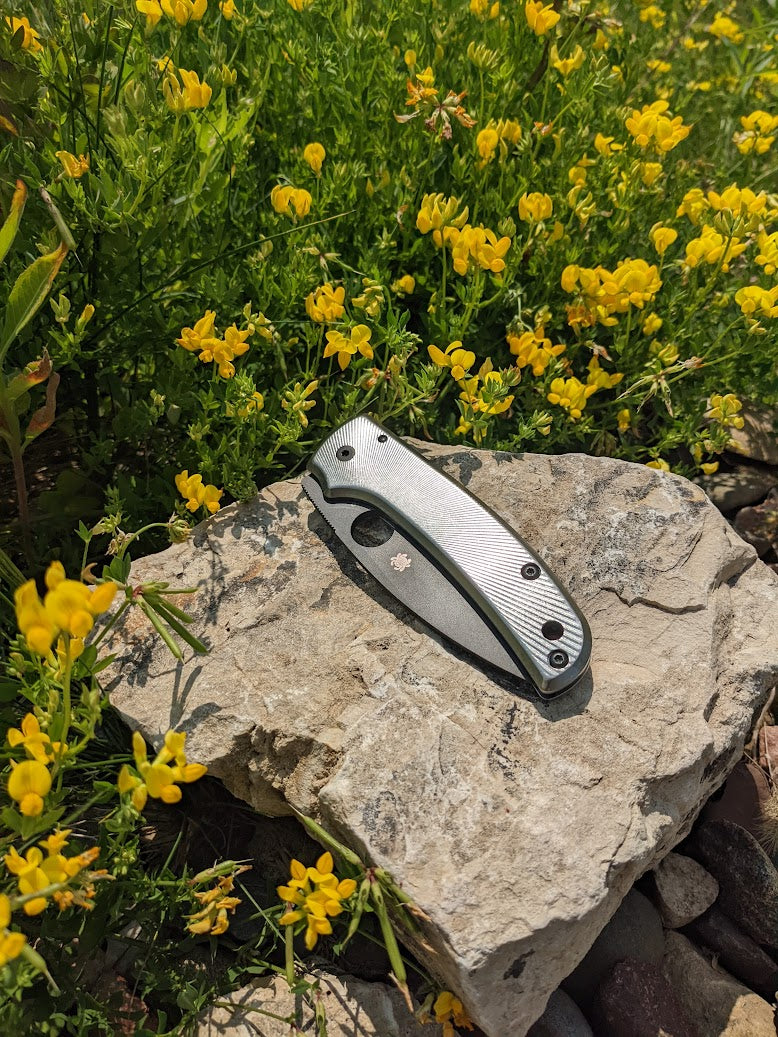 Spyderco Shaman Skinny Titanium Featherweight Scale sets