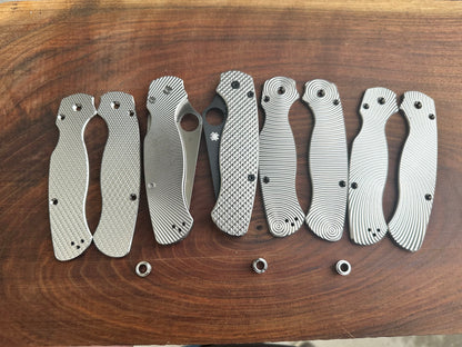 Spyderco Paramilitary 2 (PM2) Titanium Featherweight Lanyard Delete Scale Sets