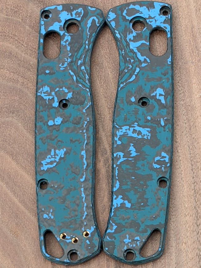 Arctic Storm Custom Carbon Fiber scales for the Benchmade Bugout