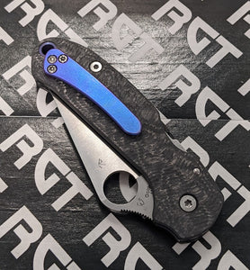 Spyderco Paramilitary 3 (PM3) Skinny Mod Fat Carbon Contoured Sine Wave Scale Set
