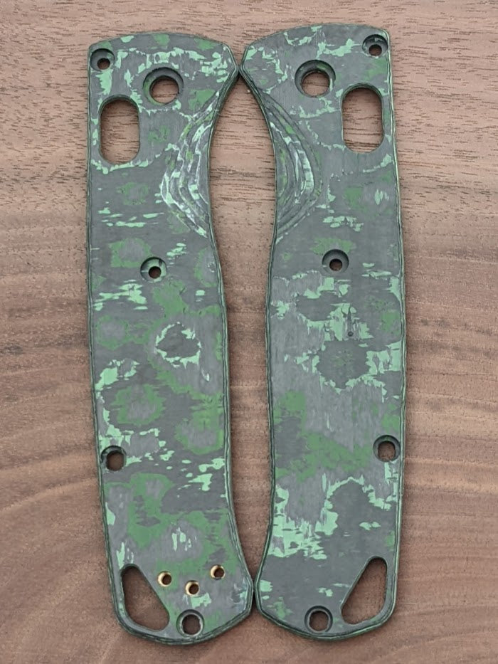 Jungle Green Custom Carbon Fiber scales for the Benchmade Bugout
