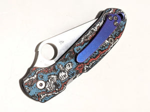 Spyderco Paramilitary 3 (PM3) Skinny Mod Fat Carbon Contoured Sine Wave Scale Set