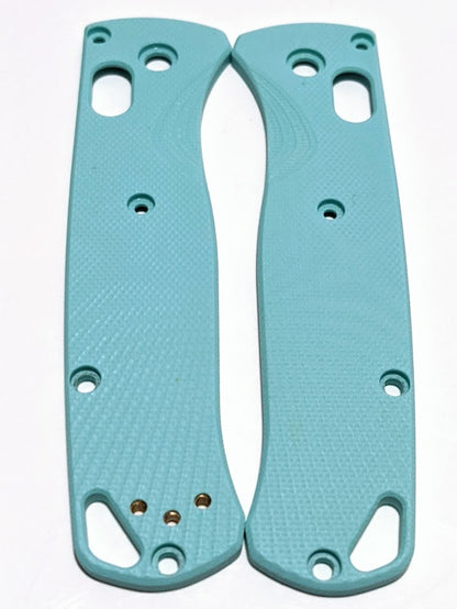 Tiffany Blue G-10 Benchmade Bugout Scales with Fluted milling pattern