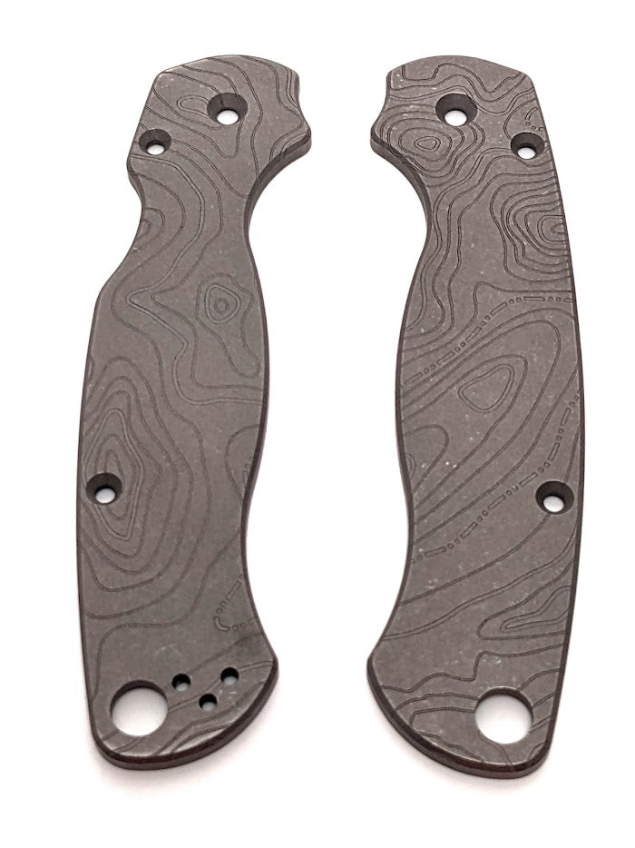 Spyderco Paramilitary 2 (PM2)Titanium Lasered  Scale Set
