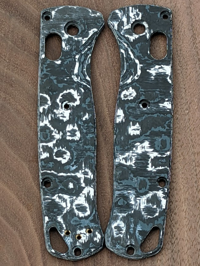 White Storm Custom Carbon Fiber scales for the Benchmade Bugout