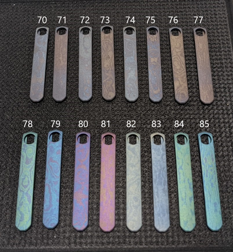 Spyderco Techno/Wire Clip Replacement FROSTED Timascus Pocket Clips